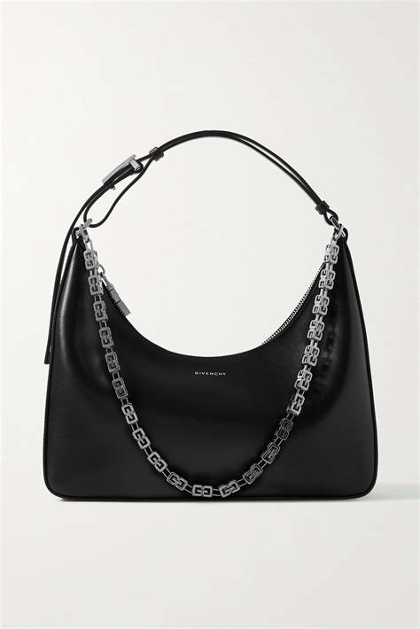 givenchy small logo strap|Small Moon Cut Out bag in leather with chain .